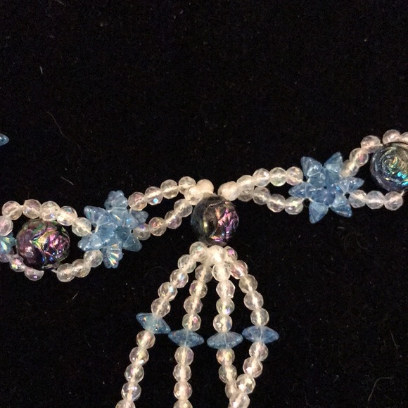 Vintage boho arts and crafts safety pin and bead necklace pair plus one bead - Picture 15 of 16